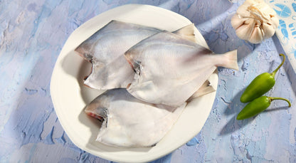 Surmai Curry Cut 500g & Silver Pomfret 500g