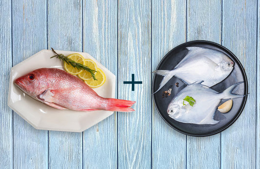 Silver Pomfret 500g & Red Snapper Curry Cut 500g